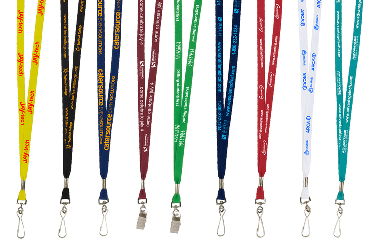 3/8" Import Air Ship Supersoft Polyester Silkscreen Lanyard